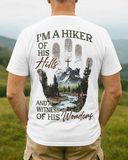 BlueJose I'm A Hiker Of His Hills Personalized Hiking Shirt - White