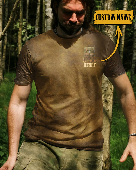 BlueJose Just A Simple Man Who Likes Hunting And Believes In Jesus, Personalized Hunting 3D Shirt