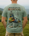 BlueJose When God Gives You Mountains Personalized Hiking Shirt - Green