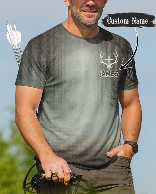 BlueJose Born To Hunt Saved By Grace, Personalized Hunting 3D Shirt