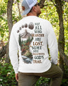 BlueJose Not All Who Wander Are Lost  Personalized Hiking Shirt - White