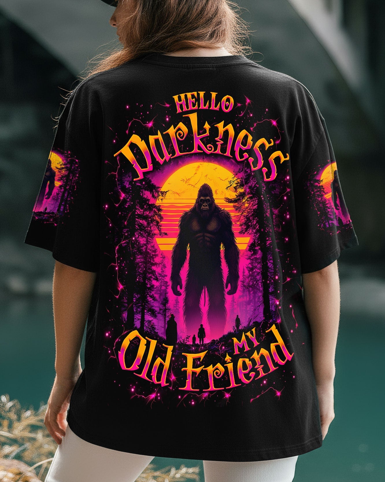 HELLO DARKNESS MY OLD FRIEND BIGFOOT ALL OVER PRINT - TLNO0311251