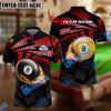 BlueJose Billiards Ball 8&9 Fire Point Strike Personalized Name, Team Name Unisex Shirt ( 4 Colors )
