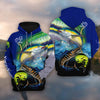 BlueJose Mahi-Mahi, Wahoo, Tuna Customize Name 3D Hoodie