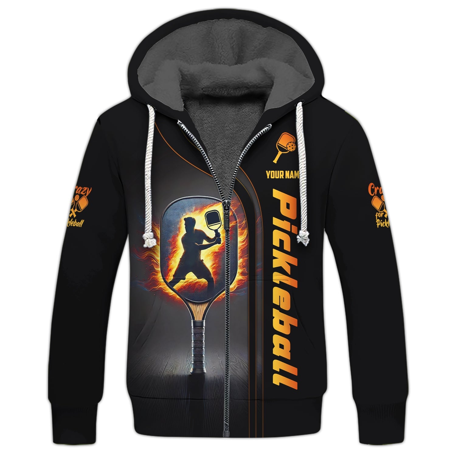 Custom Pickleball T Shirt, Crazy Pickleball Fire Effect, Gifts For Pickleball Players