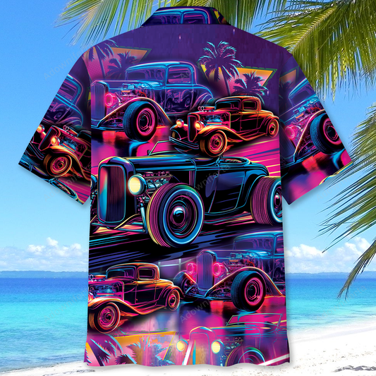 Bluejose Hot Rod Retro Party Hawaiian Shirt