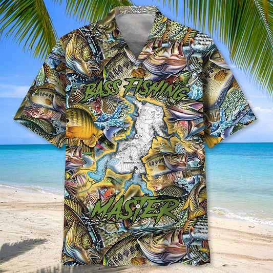 BlueJose Bass Fishing Master Hawaiian Shirt