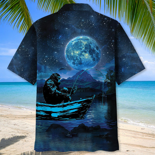 BlueJose Bigfoot Fishing Relax Hawaiian Shirt