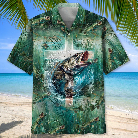 BlueJose I Like Fishing And Believe In Jesus Hawaiian Shirt