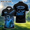 BlueJose I Like Golf Funny Skull Golf Shirt Customized Name, Team Name 3D Shirts (4 Colors)