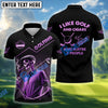 BlueJose I Like Golf Funny Skull Golf Shirt Customized Name, Team Name 3D Shirts (4 Colors)