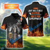 BlueJose I Make Golf Ball And Beer Skull Golf Polo Shirt, Customized Name & Team Name 3D Shirts (4 Colors)