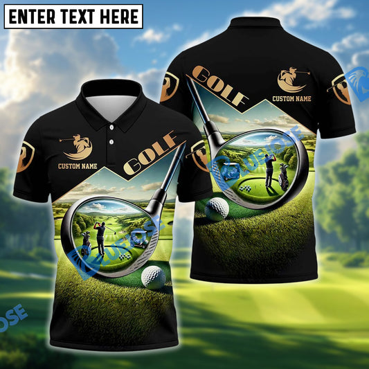 BlueJose Golf Club Funny Golf Polo Shirt Custom Name, Team Name 3D Shirts