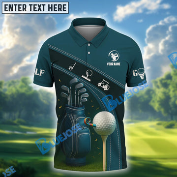 BlueJose Let’s Par Tee Golf Shirts, Custom Name & Team Name 3D Shirts