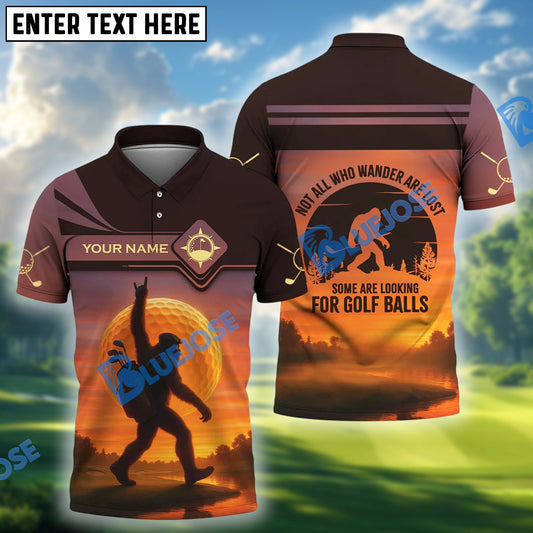 BlueJose Bigfoot Golf Polo Shirt, Funny Golf Shirt, Custom Name & Team Name 3D Shirts