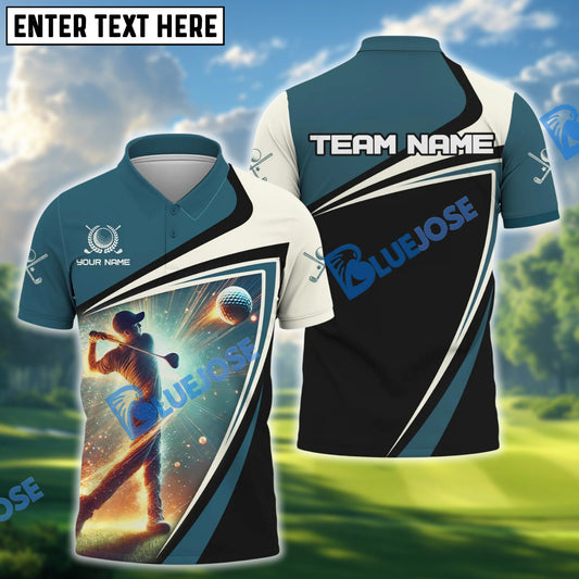 BlueJose Classic Golf Polo Shirt Custom Name, Team Name 3D Shirts