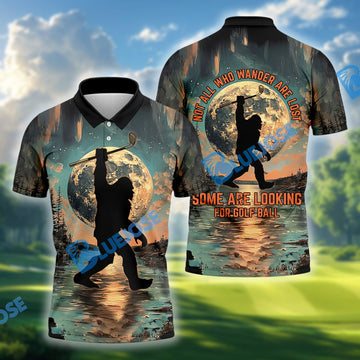 BlueJose Golf Wanderer Polo Shirt – Not All Who Wander Are Lost, Custom Name & Team Name 3D Shirts