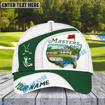 BlueJose Masters Golf Cap, Personalized Name Pattern 3D Classic Cap