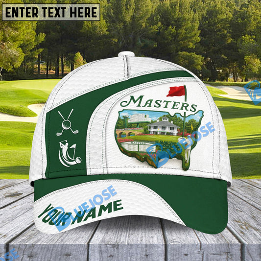 BlueJose Masters Golf Cap, Personalized Name Pattern 3D Classic Cap