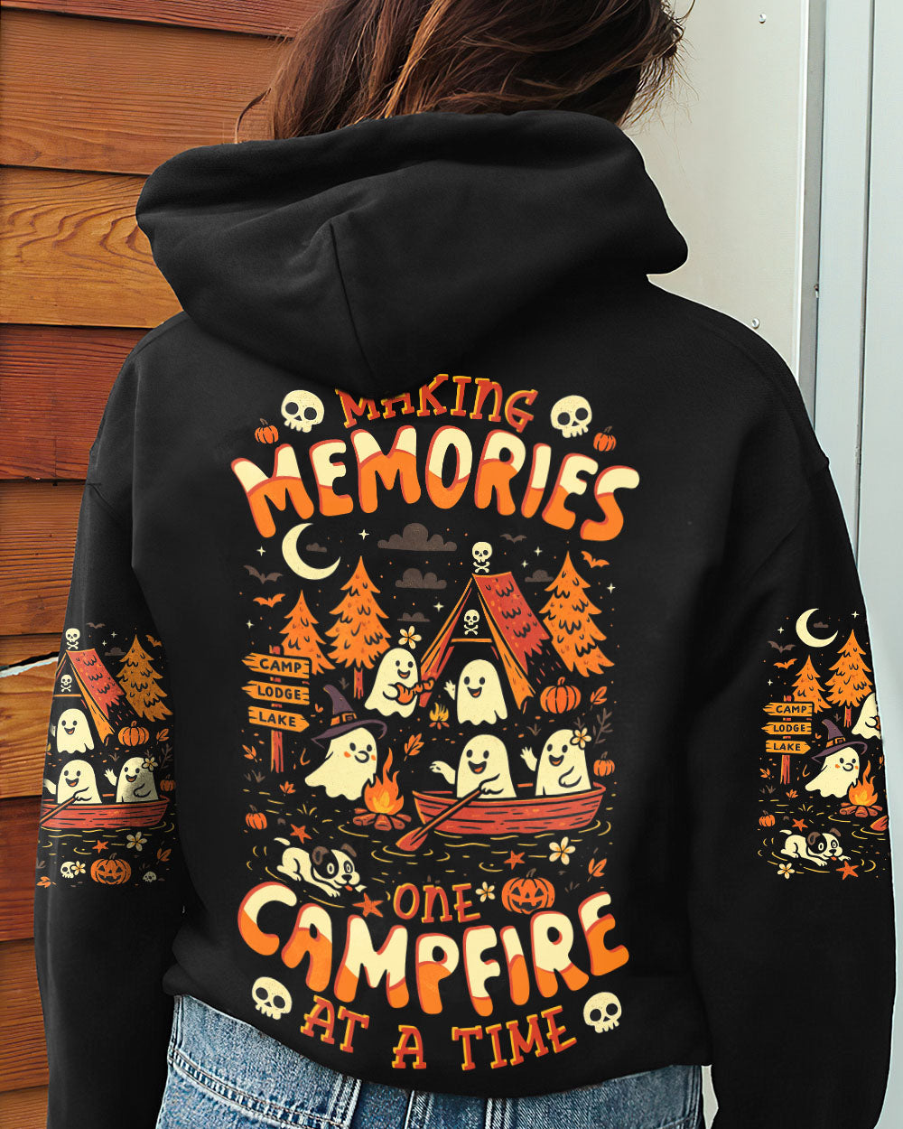 MAKING MEMORIES ONE CAMPFIRE AT A TIME BOO HALLOWEEN ALL OVER PRINT - TLTR1607252