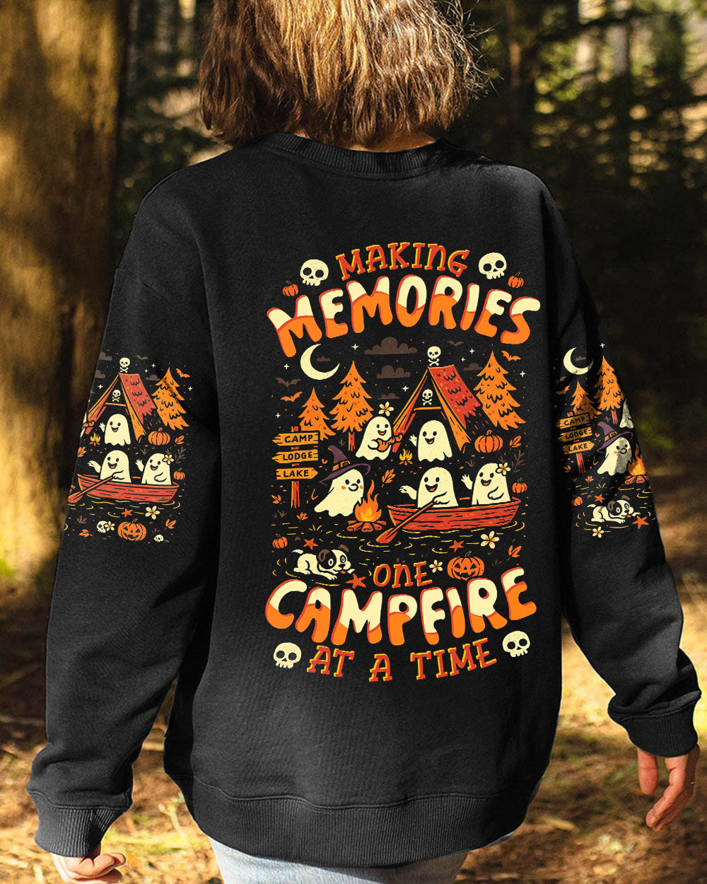 MAKING MEMORIES ONE CAMPFIRE AT A TIME BOO HALLOWEEN ALL OVER PRINT - TLTR1607252