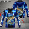 Bluejose Bass Fishing Blue Galaxy Custom Long Sleeve Performance Fishing Shirts