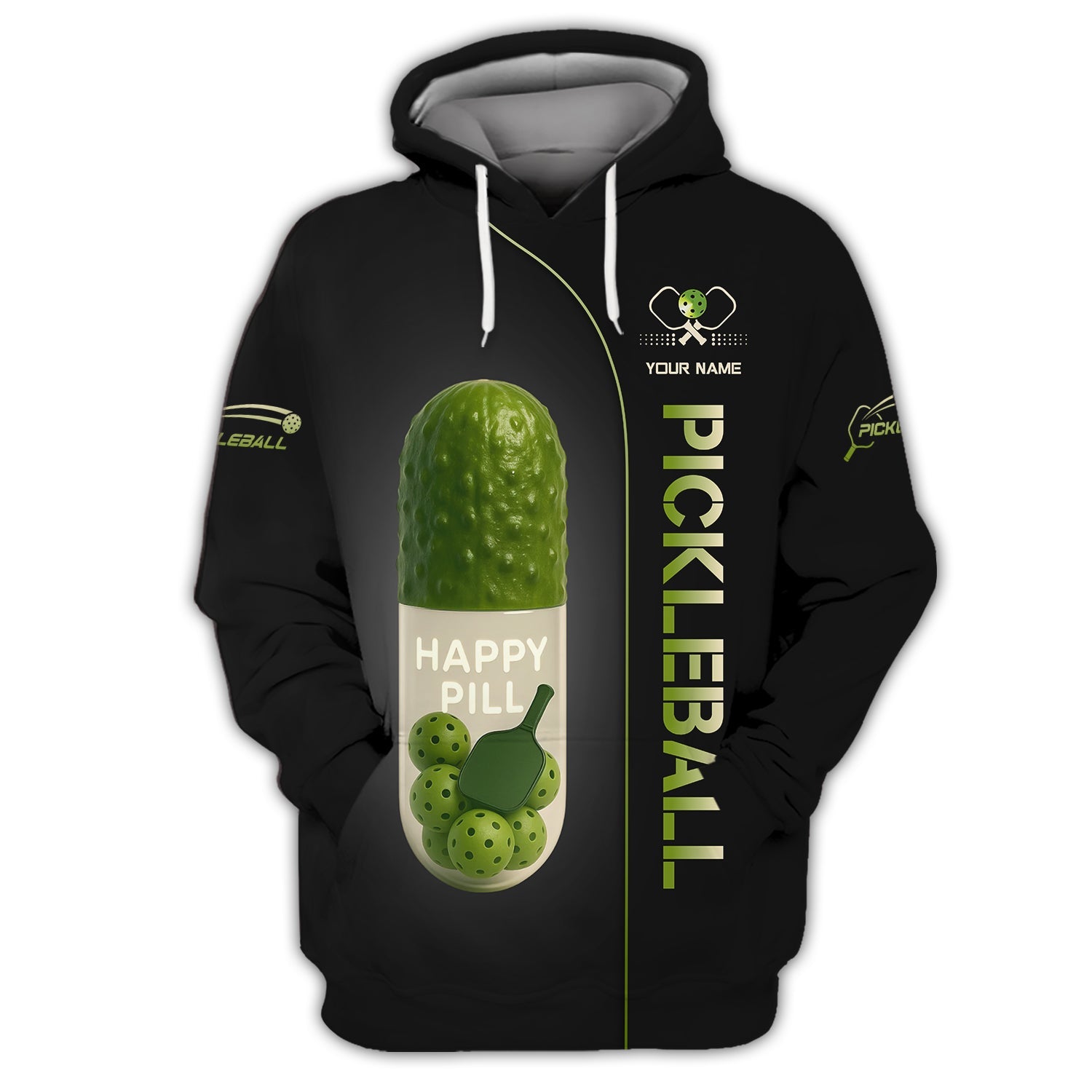Custom Pickleball Shirt, Happy Pill, Funny Pickle ball T Shirts, Gifts For Pickleball Players