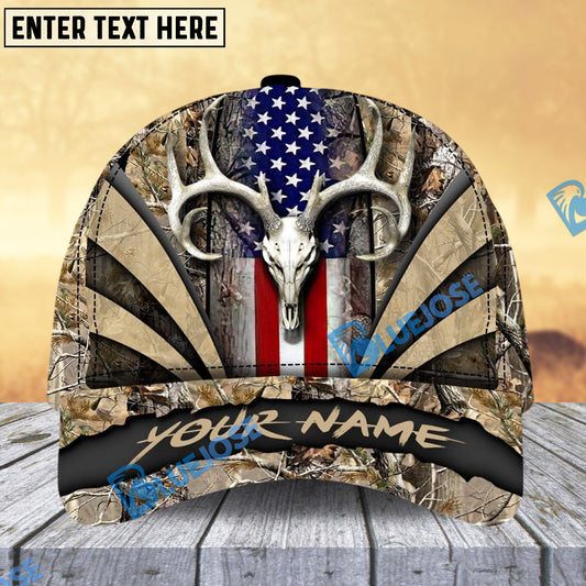 BlueJose Unique Skull Deer Hunting Classic Cap Multicolor Pattern Personalized Cap