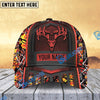 BlueJose Skull Deer Hunting Multicolor Pattern Personalized Cap