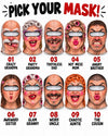 BlueJose Funny Family Photo Prop Christmas Balaclava Masks (10 Types)