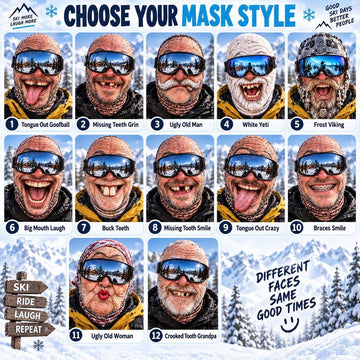 BlueJose Novelty Winter Face Covering Balaclava Face Mask (12 Masks)