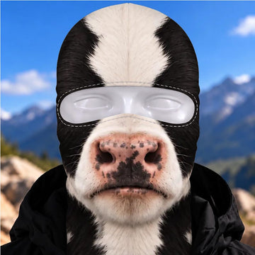 BlueJose Holstein Cow Funny Face Balaclava Face Mask