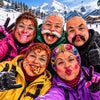 BlueJose Funny Face Frosty Beard Mustache Mask Balaclava (5 faces)
