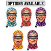 BlueJose Funny Grandma Balaclava Face Mask (5 Faces)