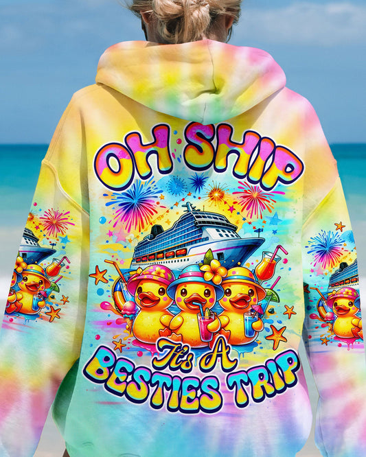 OH SHIP IT'S A BESTIES TRIP CRUISE DUCK ALL OVER PRINT - TLNO1706253