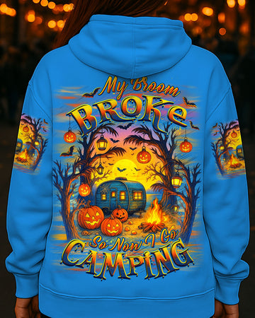 MY BROOM BROKE SO NOW HALLOWEEN CAMPING ALL OVER PRINT - YHDU1807251