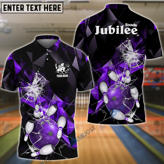 BlueJoses Bowling And Pins Broken Glass Mound Jubilee Customized Name 3D Shirt