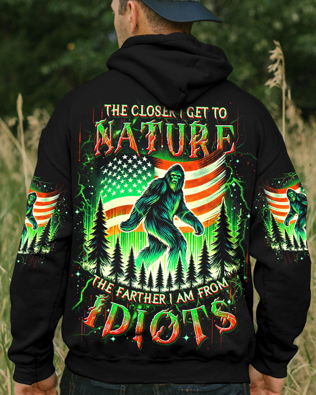 THE CLOSER I GET TO NATURE BIGFOOT  ALL OVER PRINT  - TLDU1211243
