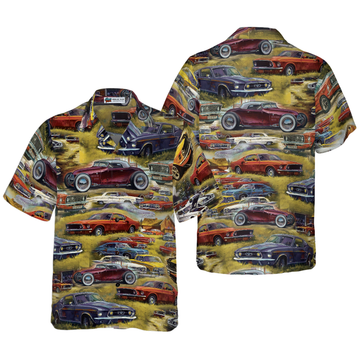 Bluejose Retro Hot Rod 3D Hawaiian Shirt