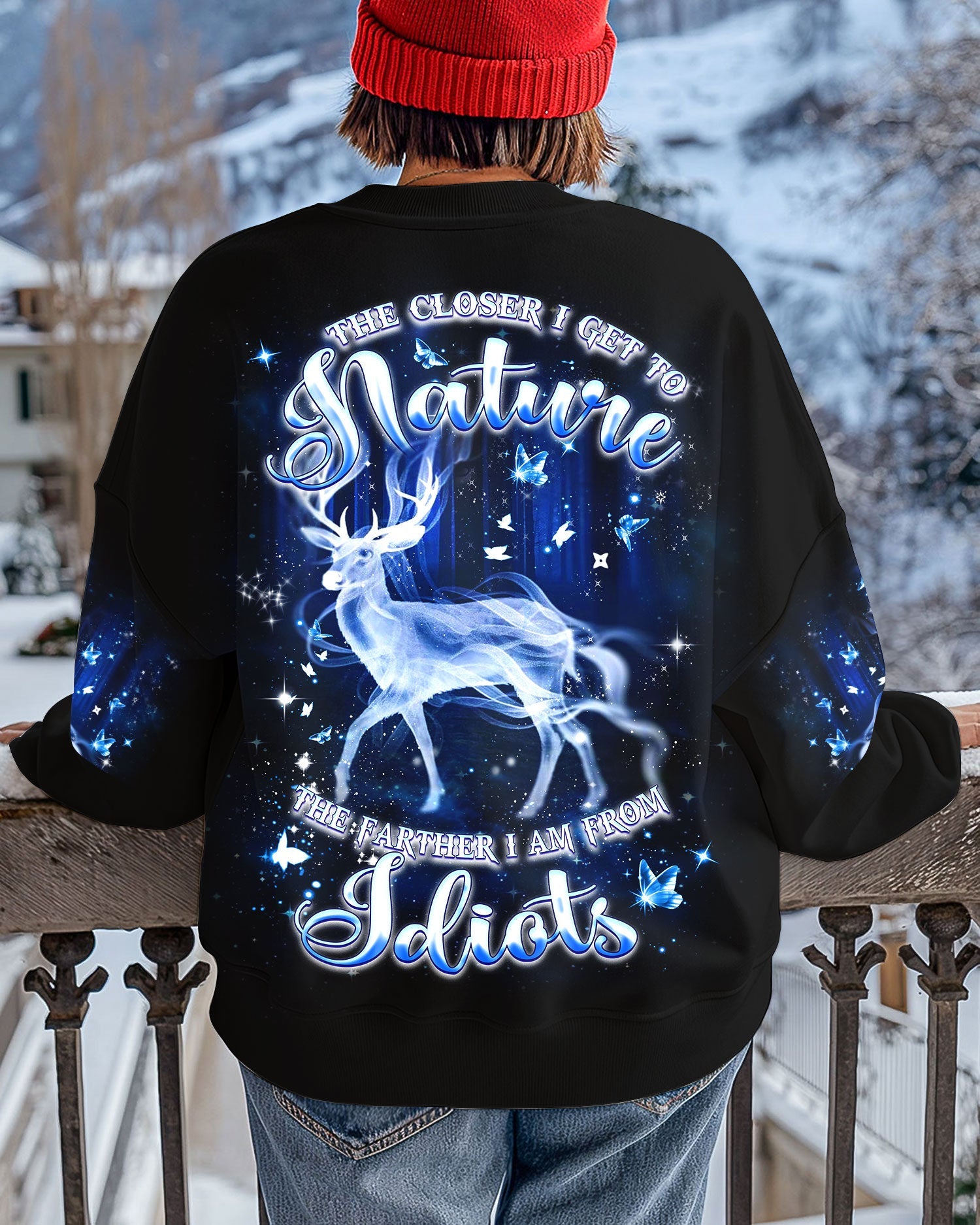 THE CLOSER I GET TO NATURE DEER ALL OVER PRINT - YHDU2301251