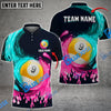BlueJose Billiards Ball 9 Spinning Paint Personalized Name, Team Name Unisex Shirt (4 Colors)