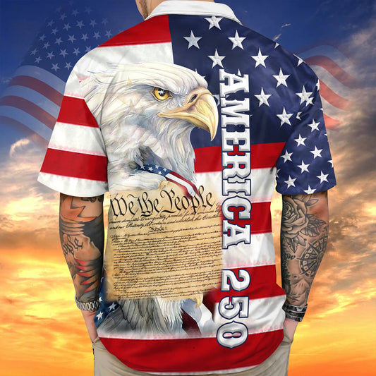 BlueJose Eagle America Independence Day Cool Hawaiian Shirt