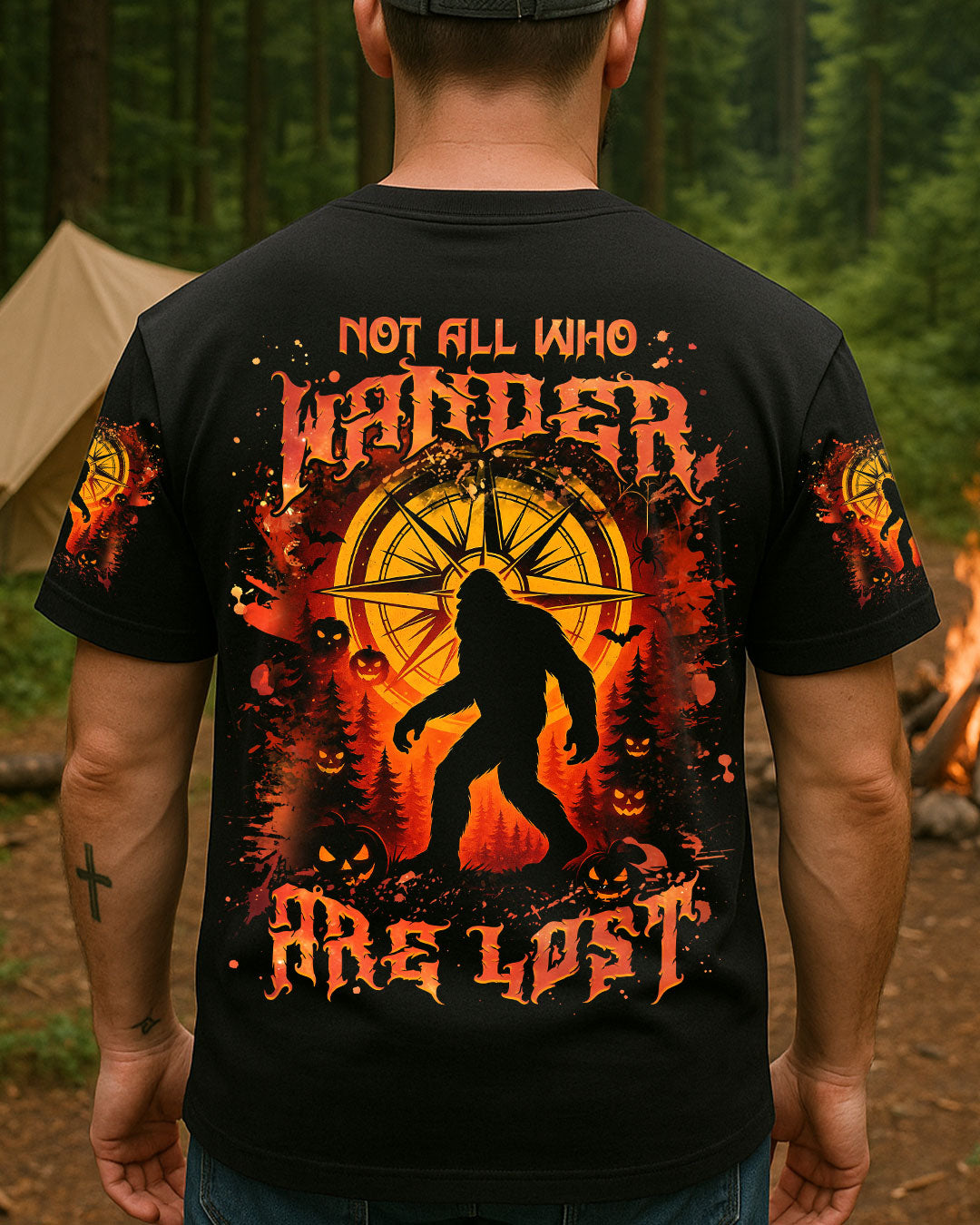 NOT ALL WHO WANDER ARE LOST BIGFOOT HALLOWEEN ALL OVER PRINT - TLNZ2207254