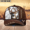 BlueJose Deer Hunting Leather Pattern Custom Name Cap
