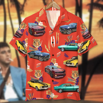 Custom Classic Car Photo Hawaiian Shirt, Gift For Car Lovers