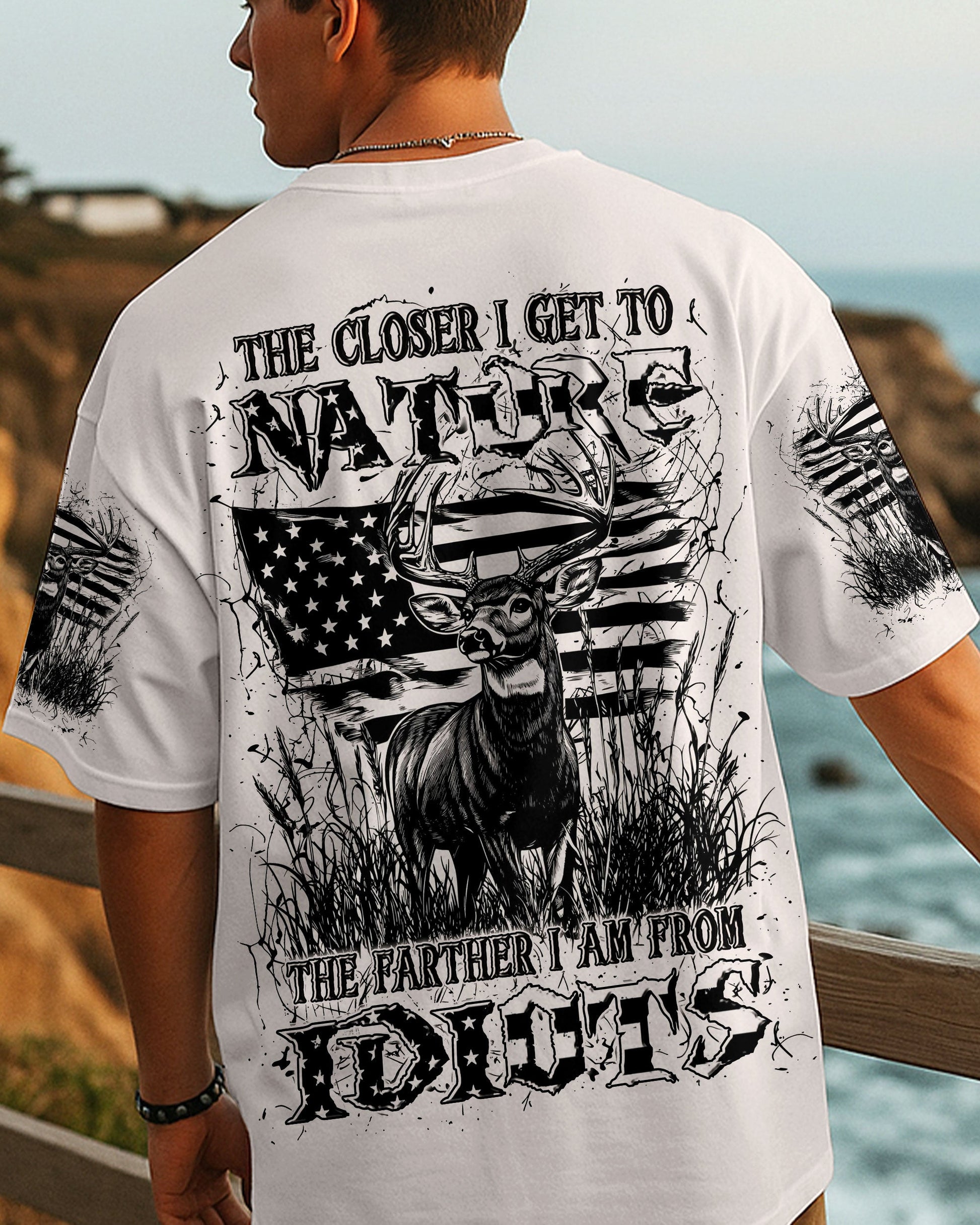 THE CLOSER I GET TO NATURE DEER HUNTING ALL OVER PRINT - YHLN2111252