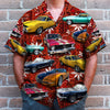 Custom Muscle Car Photo Hawaiian Shirt, Elvis Tribal Pattern, Gift For Car Lovers