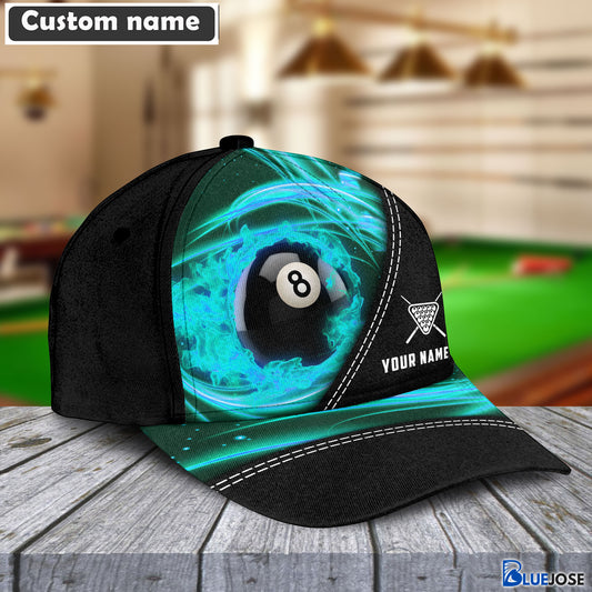 BlueJose Personalized Ball 8 Ball 9 Black Cap