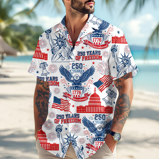 BlueJose Personalized 250 Years Of Freedom America Hawaii Shirt