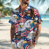 BlueJose Custom American Eagle Flag Independence Hawaii Shirt